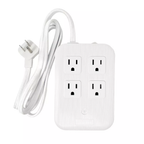 Slim Surge‑Protected Power Strip with AC and USB Charging Ports