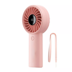 Handheld Pocket Portable Fan with LED Power Display and 5 Wind Speeds